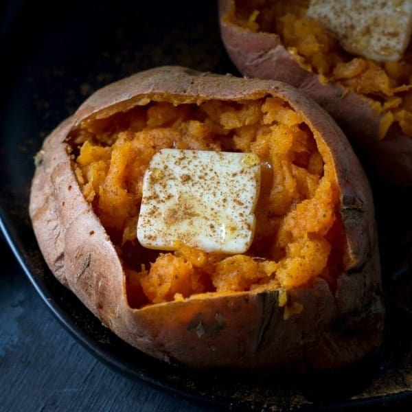 Easy Delicious Microwave Baked Sweet Potato Midgetmomma