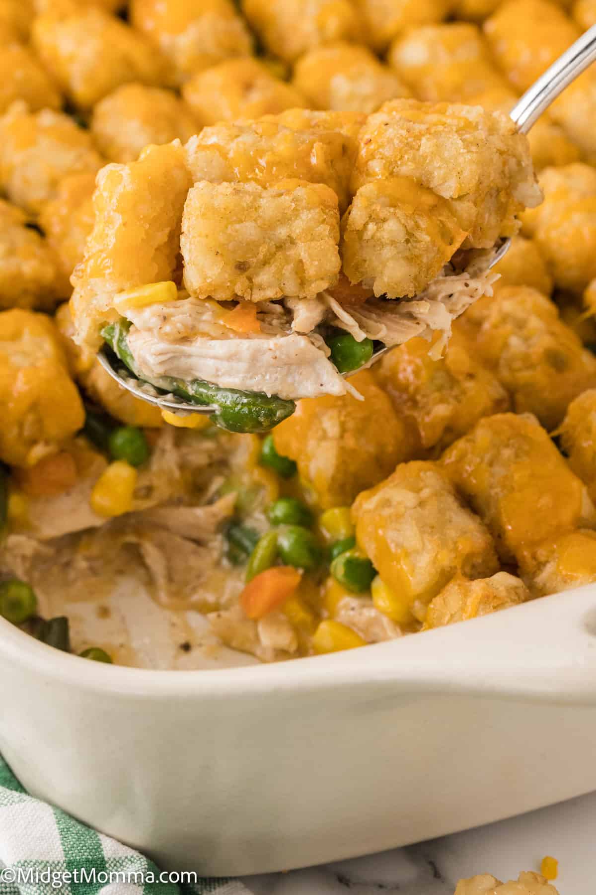 Cheesy Chicken Tater Tot Casserole Recipe MidgetMomma