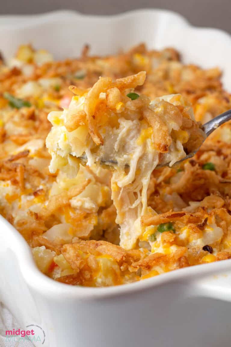 Cheesy Chicken and Potato Casserole with Veggies Recipe