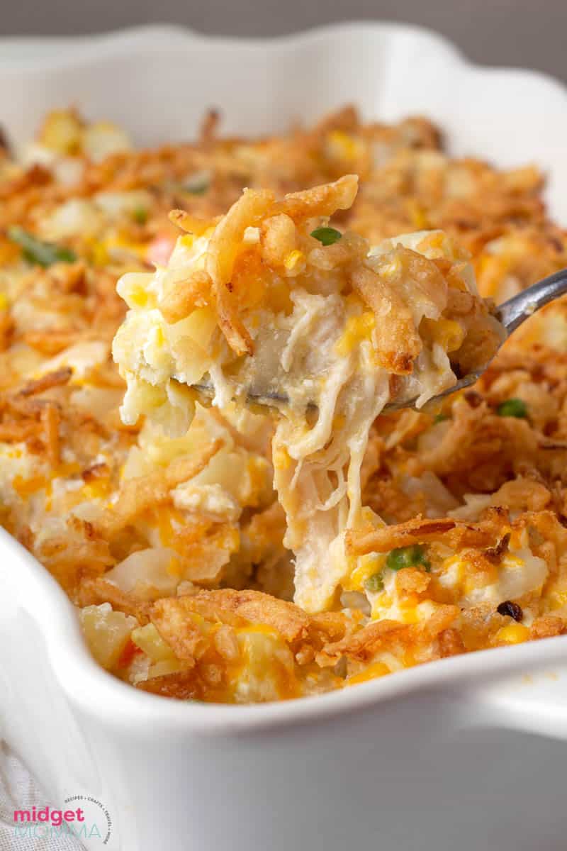 Cheesy Chicken And Potato Casserole With Veggies Recipe