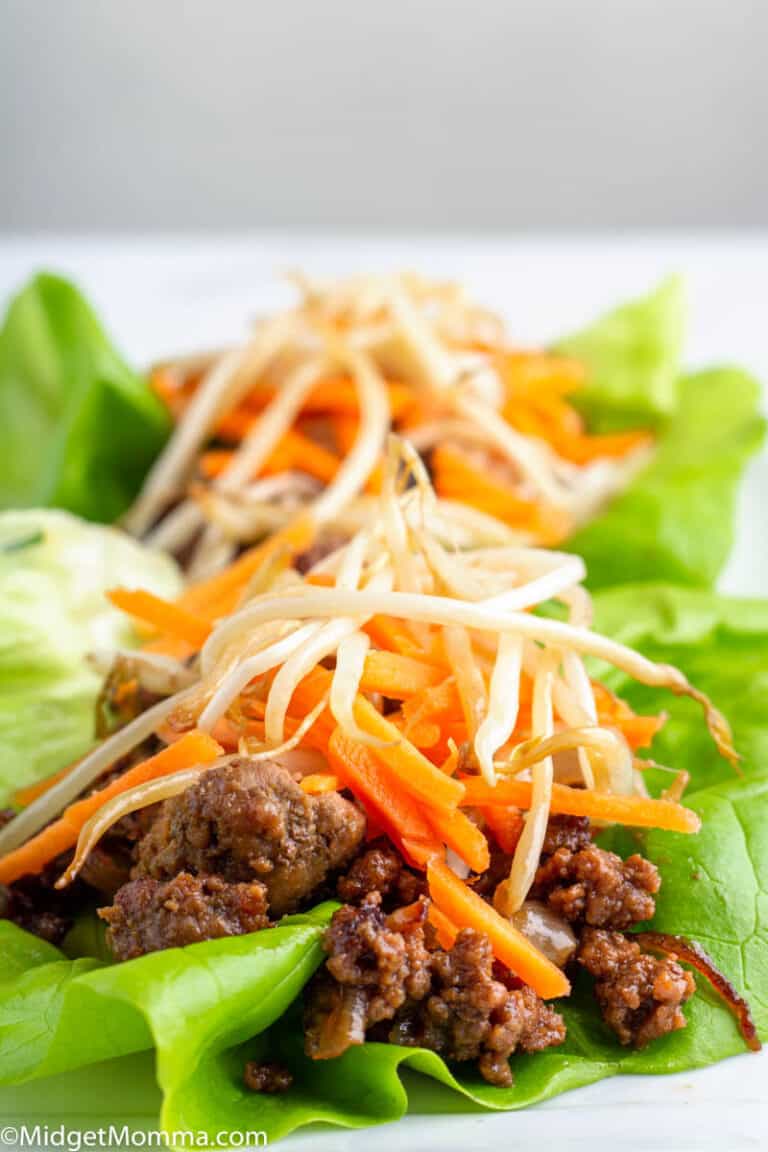 Crockpot Asian Beef Lettuce Wraps • MidgetMomma