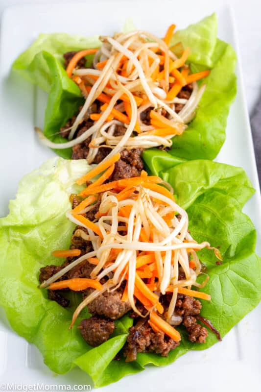 Crockpot Asian Beef Lettuce Wraps • MidgetMomma