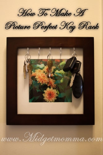 "Picture" Perfect Key Rack Using a Framed Picture Tutorial 