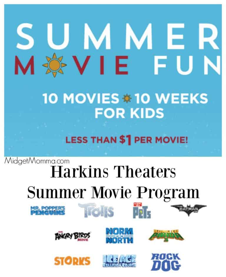 Harkins Summer Movies Program for Kids Score 1 Movie Tickets