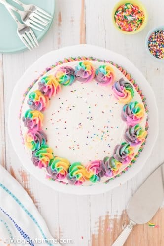 Homemade Rainbow Cake Recipe - Vanilla Rainbow Cake