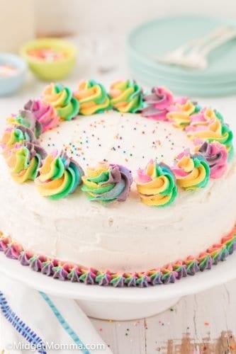 Homemade Rainbow Cake Recipe - Vanilla Rainbow Cake