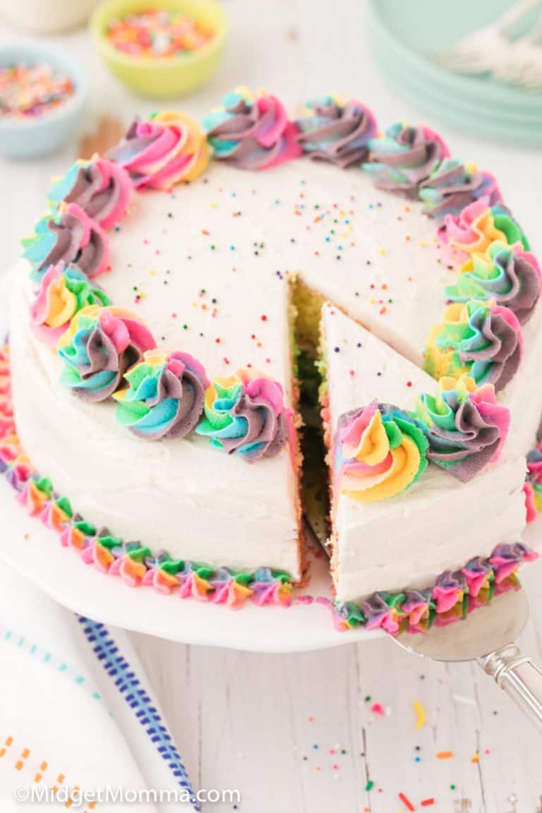 Homemade Rainbow Cake Recipe - Vanilla Rainbow Cake