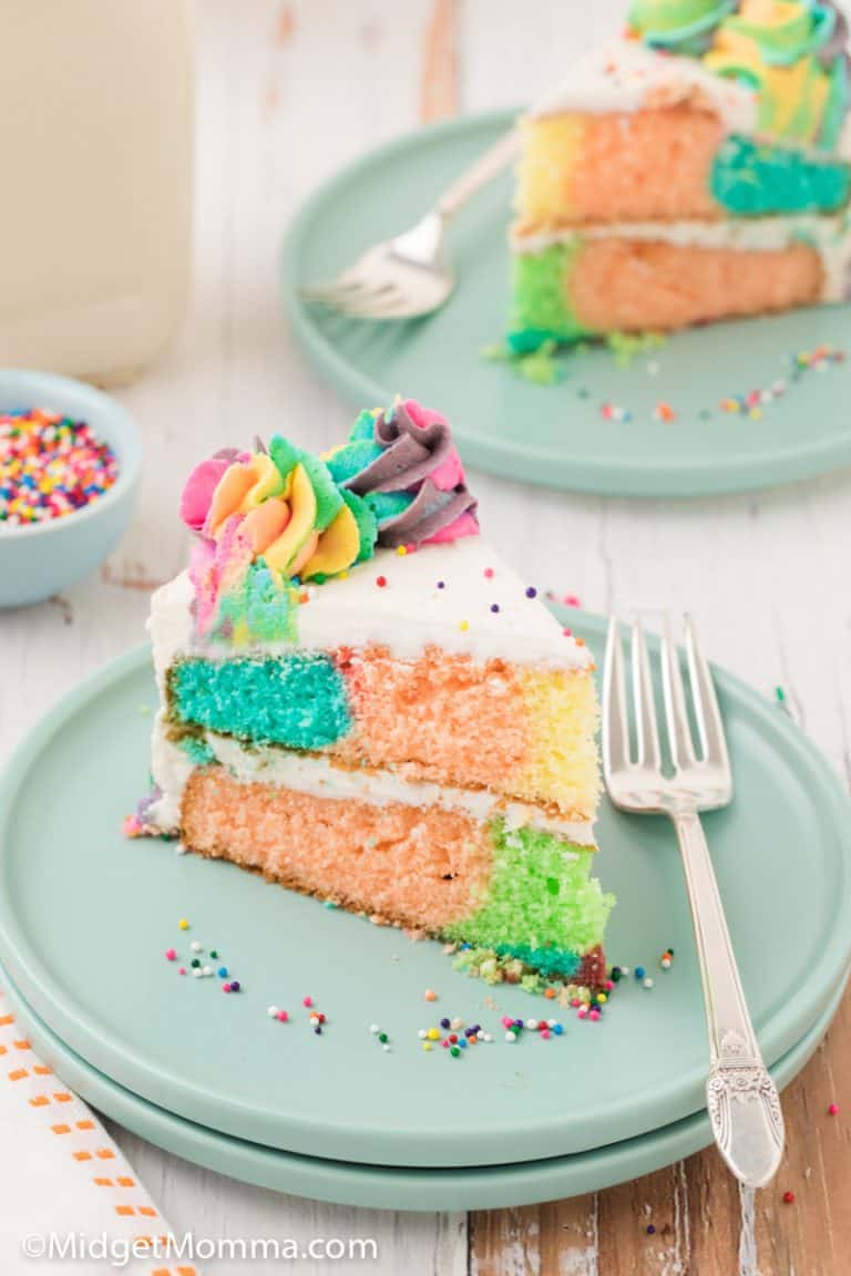 Homemade Rainbow Cake Recipe - Vanilla Rainbow Cake