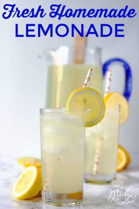 Homemade Lemonade Recipe made with Fresh Lemons!