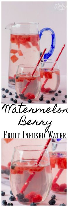 Refreshing Watermelon Berry Fruit Infused Water • MidgetMomma