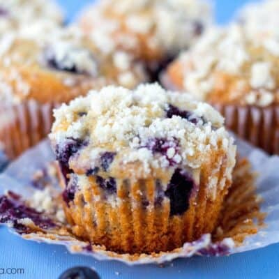 Blueberry Streusel Muffins With Homemade Crumb Topping