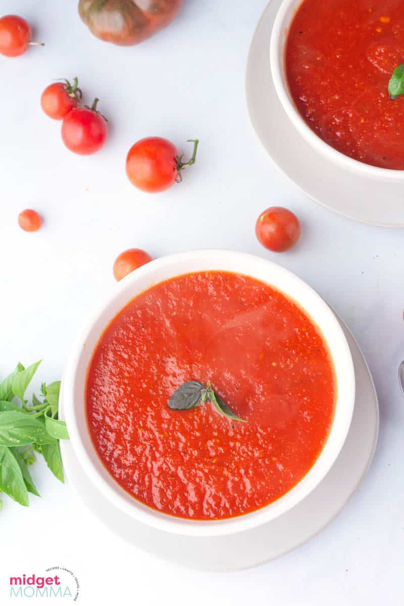 Homemade Tomato Soup (Made with Fresh Tomatoes!)