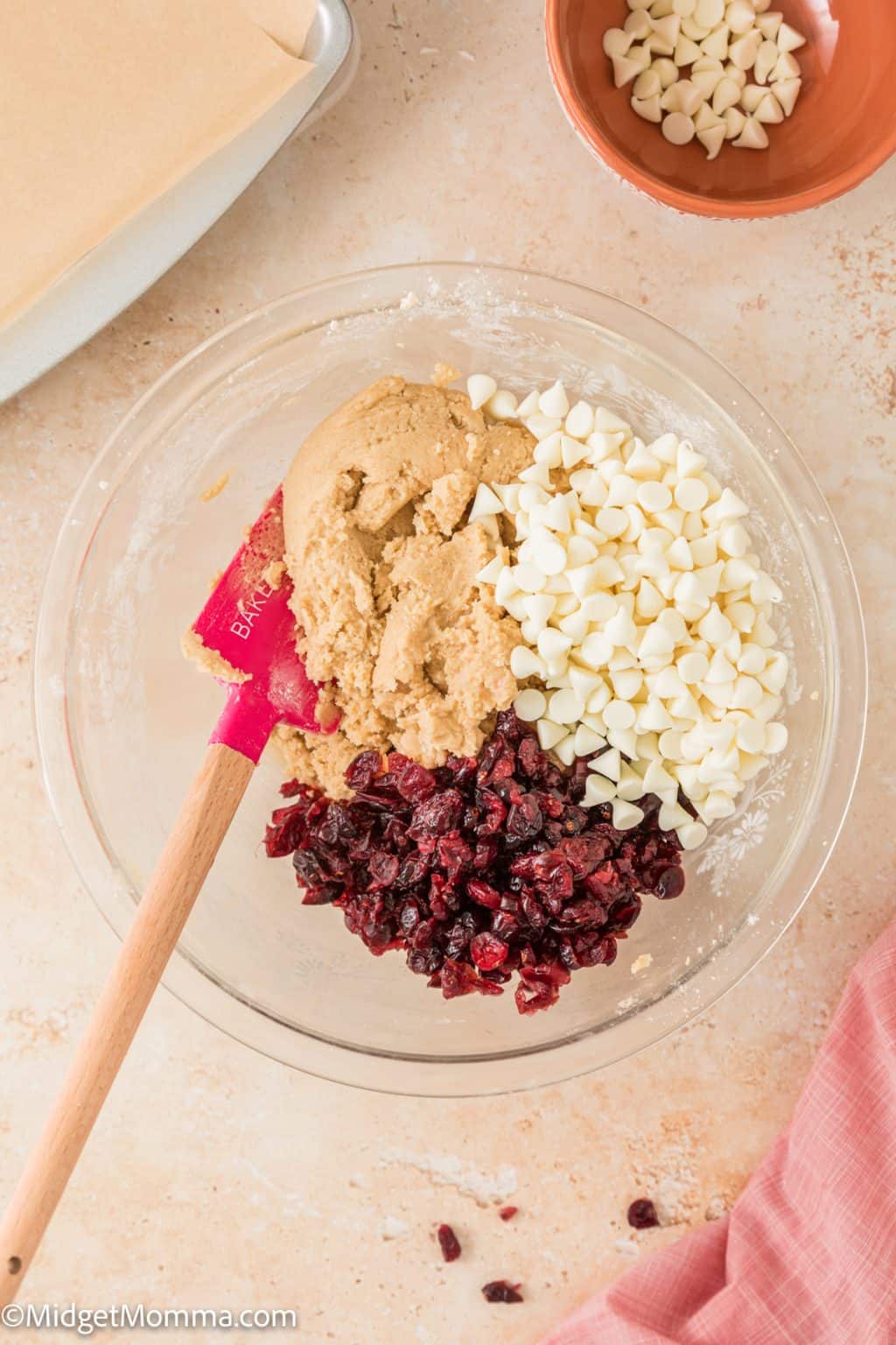 Cranberry White Chocolate Blondies