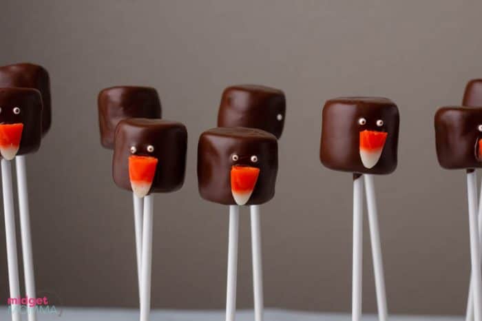 Turkey Marshmallow Pops Thanksgiving Treat