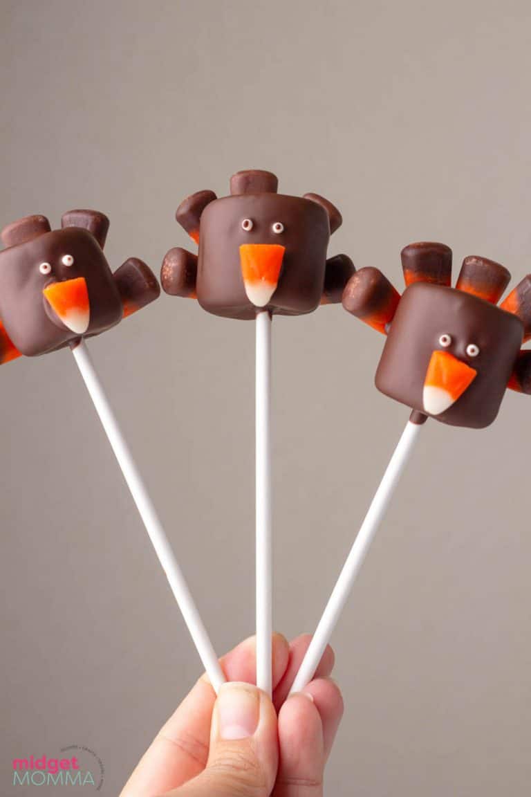 Turkey Marshmallow Pops Thanksgiving Treat