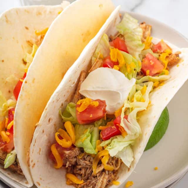 Easy Slow Cooker Chicken Taco Meat - Perfect For Taco Night!