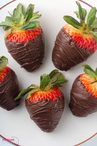 Dark Chocolate and Nonpareil dipped Strawberries