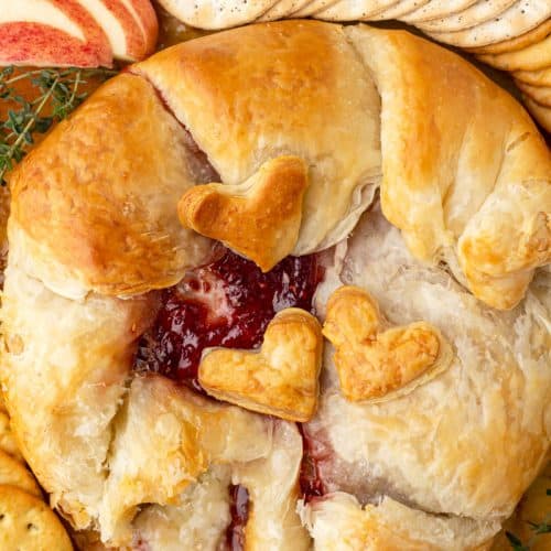 The BEST Baked Brie With Jam
