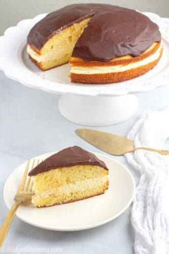 The Best Boston Cream Pie Recipe • MidgetMomma