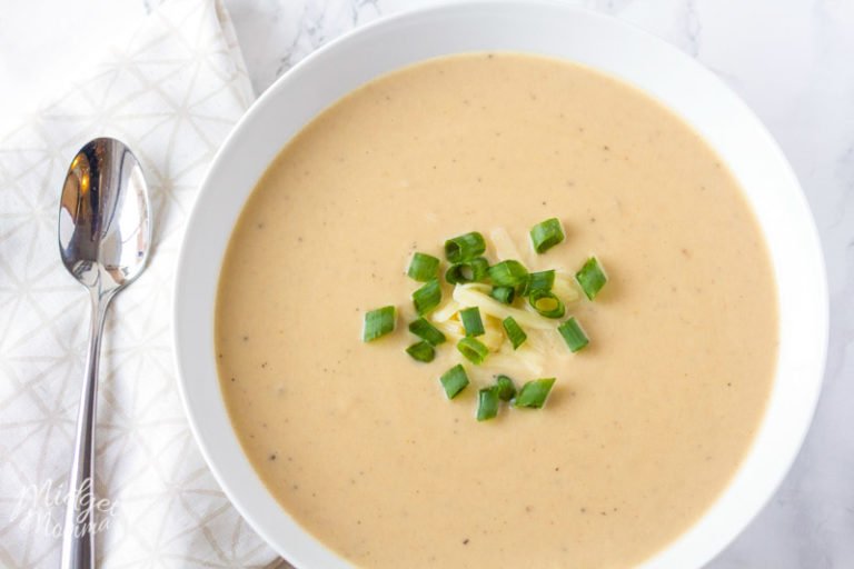 Slow Cooker Roasted Cauliflower Cheese Soup Recipe