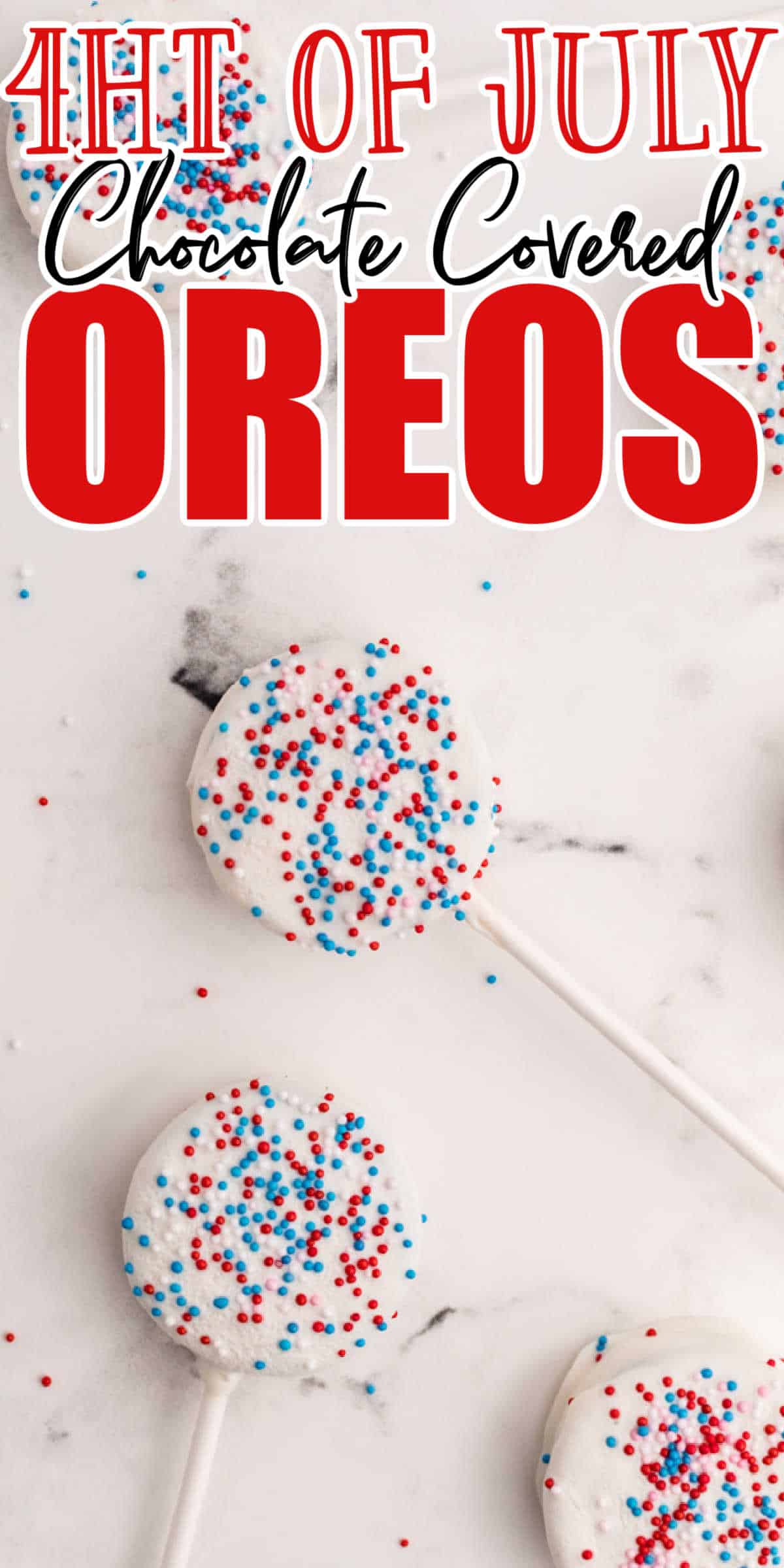 Red White and Blue Chocolate Covered Oreos - 4th Of July Oreos