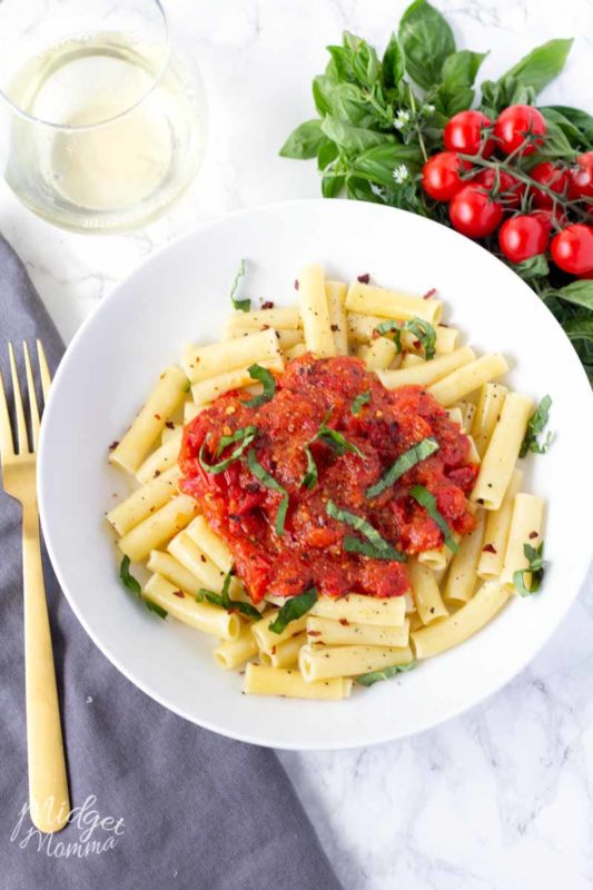 Spicy Cherry Tomato Pasta Sauce (Done in 30 minutes!)