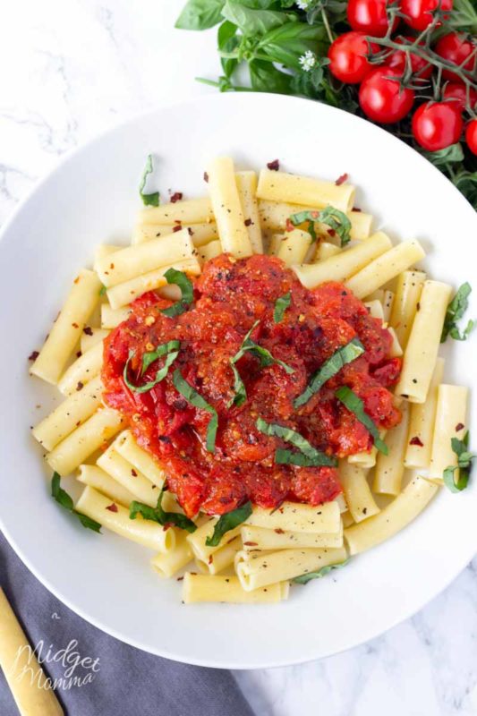 Spicy Cherry Tomato Pasta Sauce (Done in 30 minutes!)