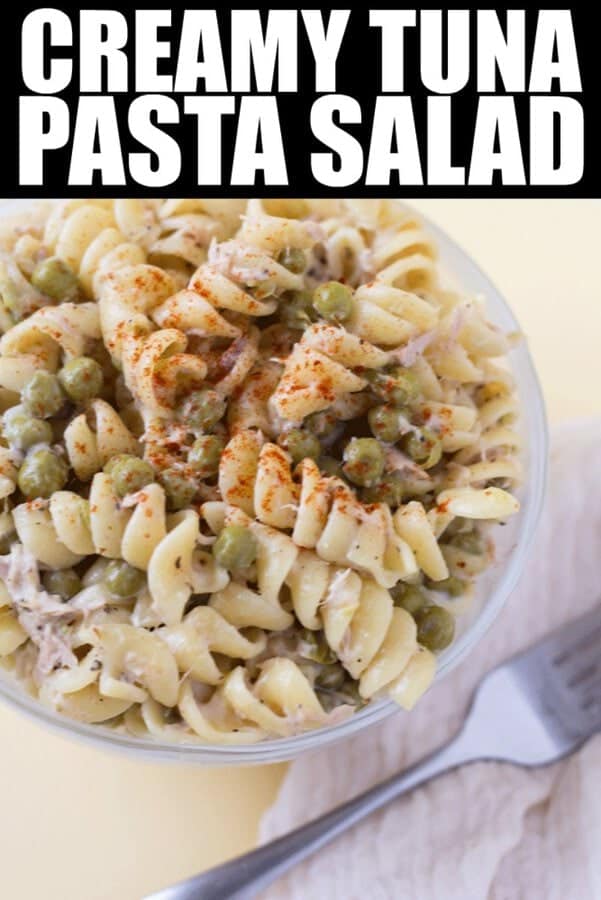 Easy Creamy Tuna Pasta Salad Recipe • MidgetMomma