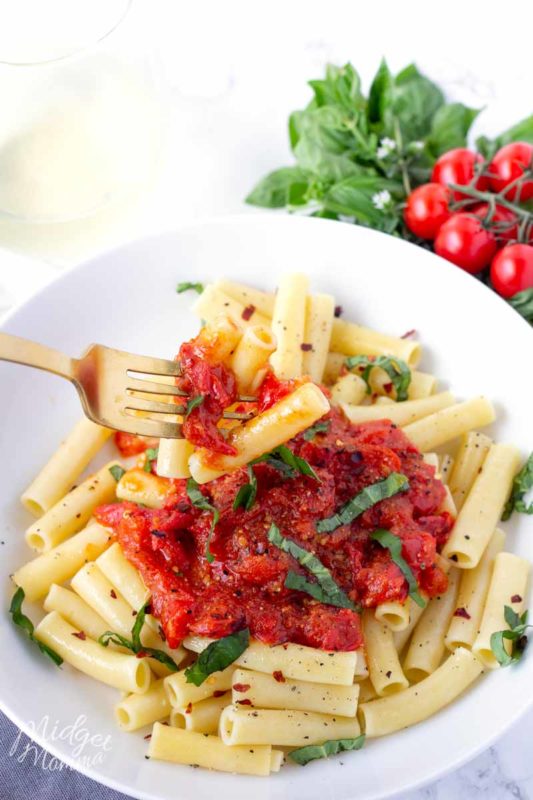 Spicy Cherry Tomato Pasta Sauce (Done in 30 minutes!)