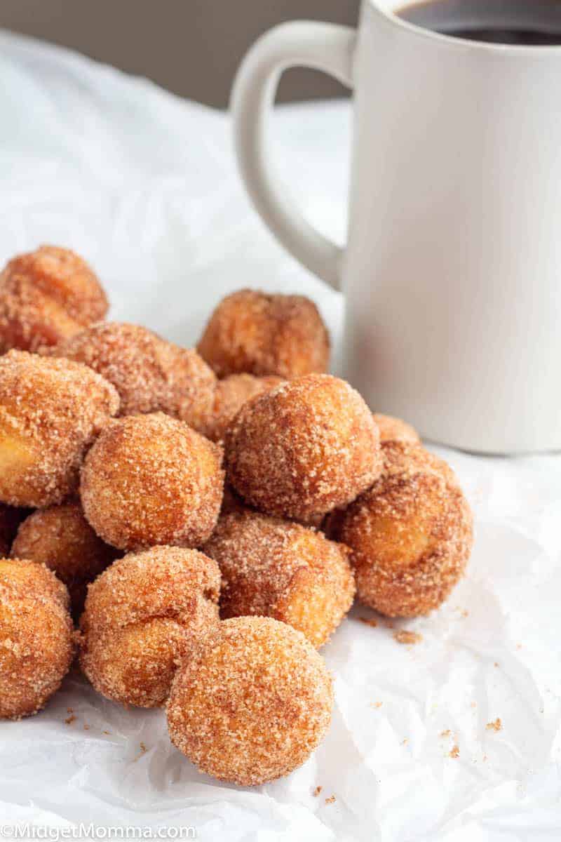 3 Ingredient Cinnamon Sugar Donut Holes • MidgetMomma