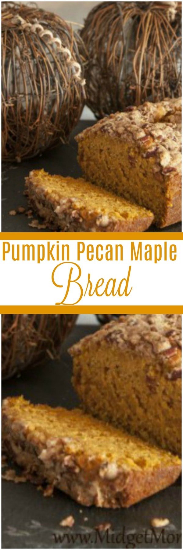 Pecan Maple Streusel Pumpkin Bread