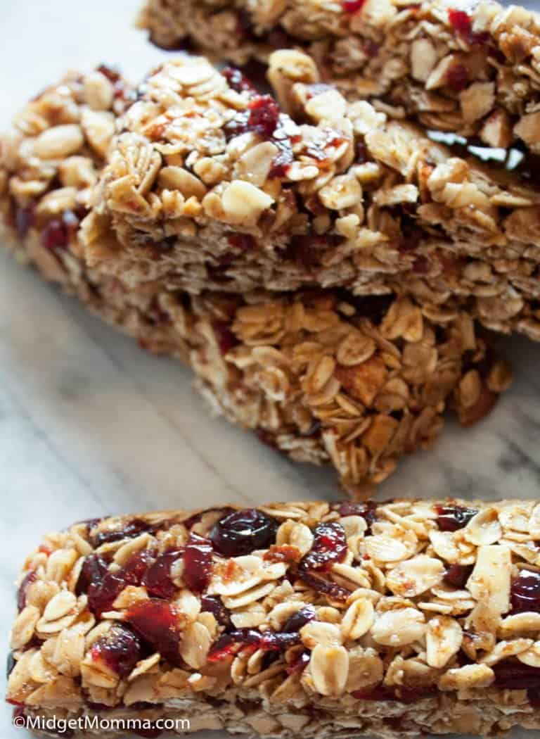 Cranberry Homemade Granola Bars Recipe