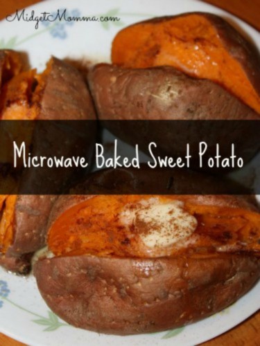 Easy & Delicious Microwave Baked Sweet Potato • MidgetMomma