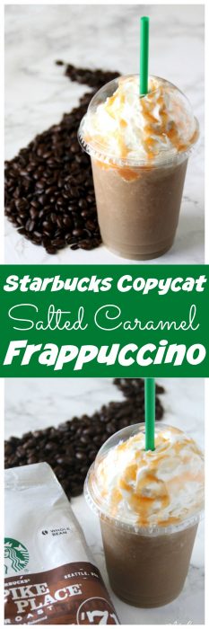 Copycat Salted Caramel Frappuccino Starbucks Drink Recipe