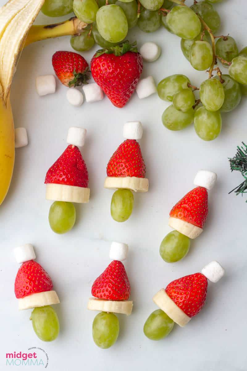 Grinch Kabobs - Healthy Christmas Snack! - My Heavenly Recipes