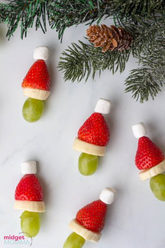 Grinch Fruit Kabobs (Healthy Christmas Snack) • MidgetMomma