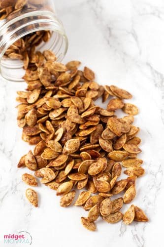 Cinnamon Sugar Pumpkin Seeds • MidgetMomma