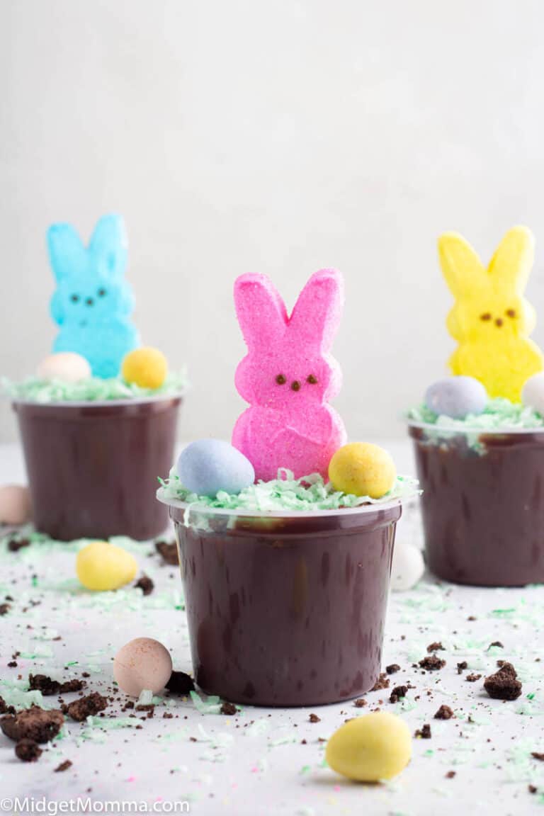 Easter Bunny Dirt Cups Recipe • MidgetMomma