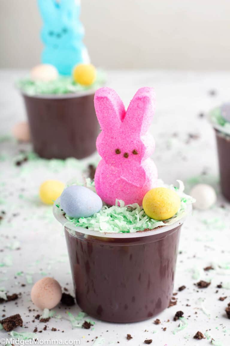 Easter Bunny Dirt Cups Recipe • MidgetMomma