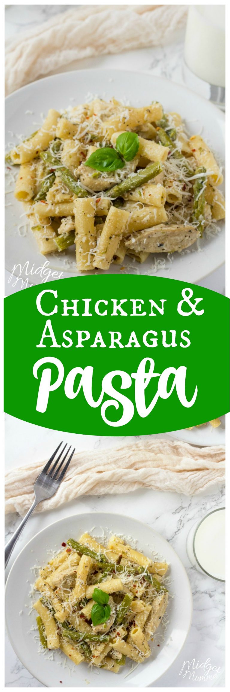 Easy Creamy Chicken Asparagus Pasta Dish