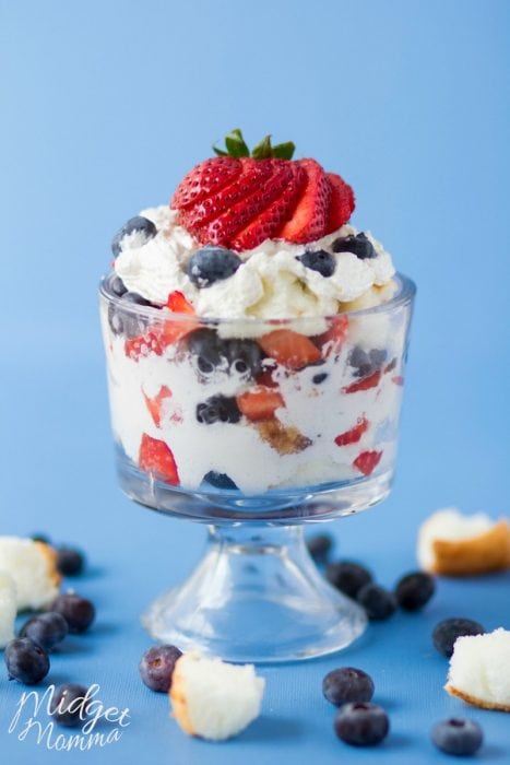 Strawberry Blueberry Trifle 4th Of July Dessert