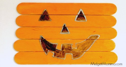 Popsicle Stick Halloween Puzzle