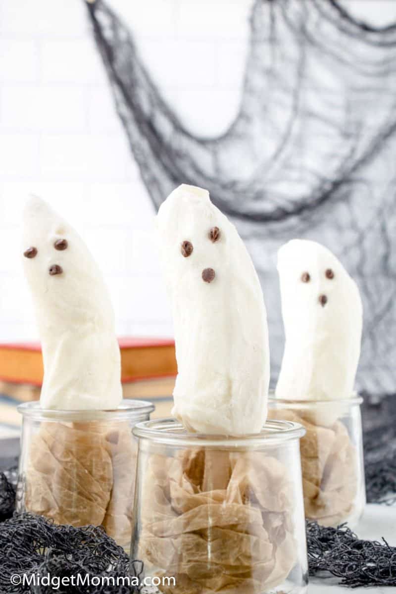 Yogurt Banana Ghost Pops Healthy Halloween Snack