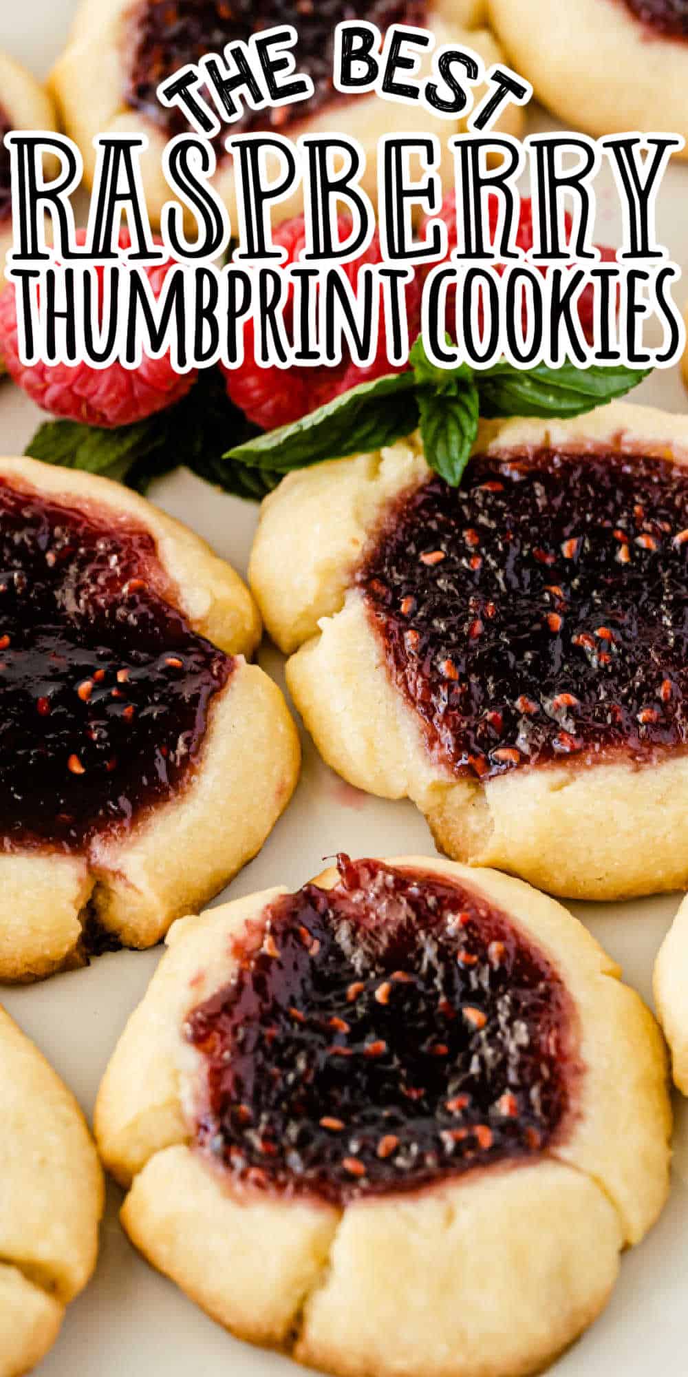 Raspberry Thumbprint Cookies homemade christmas cookie