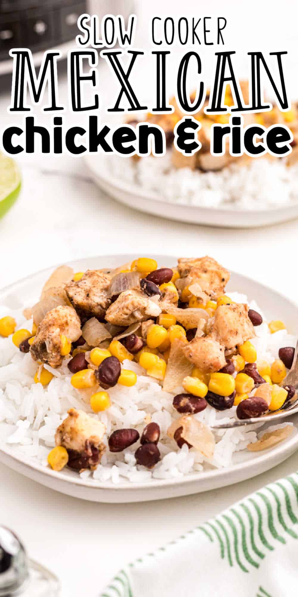 Slow Cooker Mexican Chicken and Rice • MidgetMomma