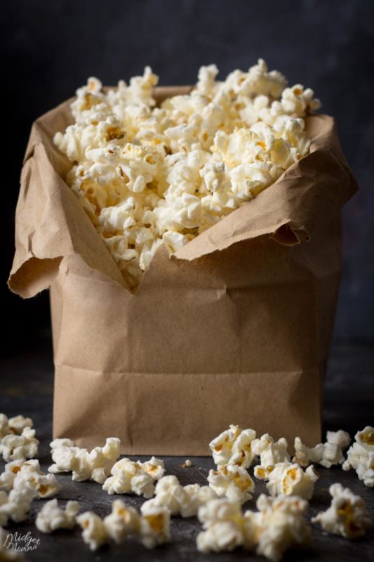 How to Make Microwave Popcorn In a Paper bag • MidgetMomma