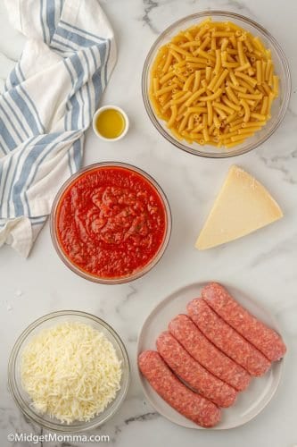 Easy, Cheesy Sausage Baked Ziti Recipe