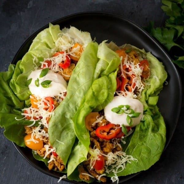 Chicken Taco Lettuce Wraps (Easy Healthy Taco Recipe)