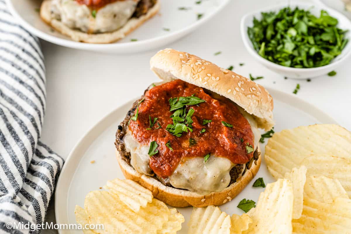 The Best Pizza Burger Recipe • MidgetMomma