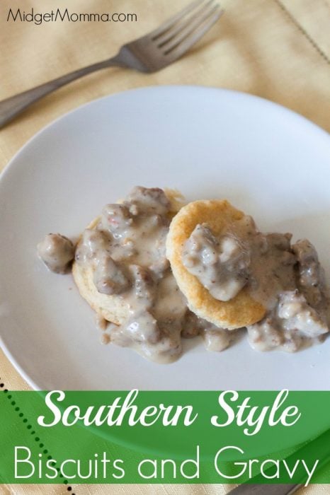 Southern Style Biscuits and Gravy • MidgetMomma